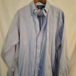 Men's Blue Dress Shirt Ralph Lauren 17 35